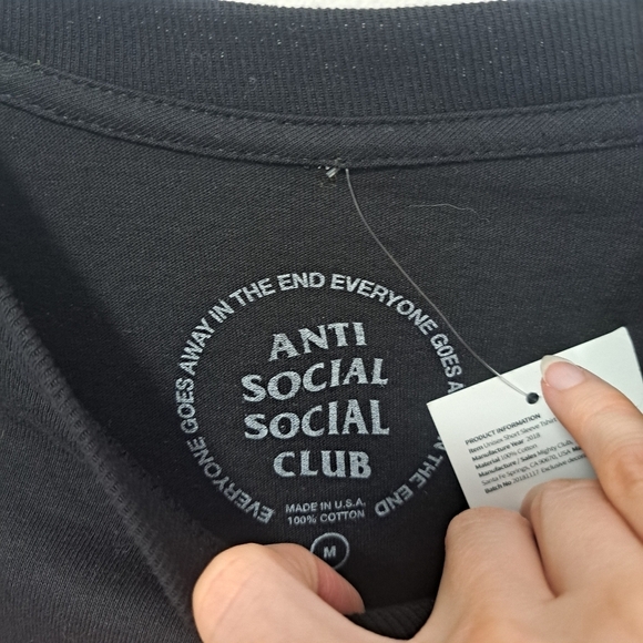 Anti Social Social Club BT21 collab long sleeve tee Medium NWT - Picture 6 of 8